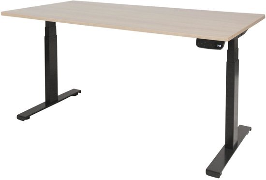 Schaffenburg Zit Sta Bureau - T-poot Elek 120x80 Eiken -zwart frame