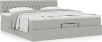 Maison Exclusive - Cadre de lit ottoman avec matelas gris clair 180x200 cm velours