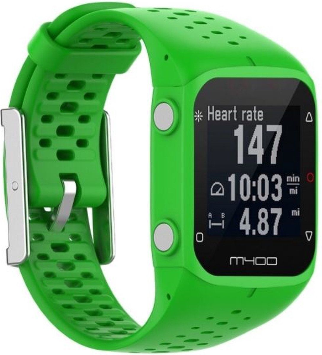 Strap-it Siliconen bandje Polar M400 / M430 - Groen