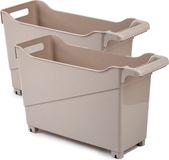 Plasticforte Trolley - Set van 6 stuks - Lichtbruin - Kunststof - L17 x B45 x H29 cm