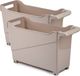 Plasticforte Trolley - Set van 6 stuks - Lichtbruin - Kunststof - L17 x B45 x H29 cm