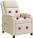 vidaXL - Relaxfauteuil - Crèmekleurig - Kunstleer