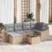 Prolenta Maison Exclusive - Set van 7 tuinbanken, beige en lichtgrijs, gemaakt van polyrotan