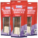 Braaaf Hondensnack Geperst Bot Eend 20 cm - 3 x 175 gr