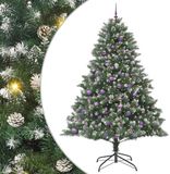 vidaXL Kunstkerstboom Groen 240 cm PVC Plastic Staal