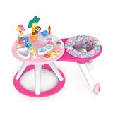 Bright Starts 12664 Around We Go Tropic Coral 2-in-1 Speelcentrum & Tafel Om Te Lopen