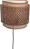 GOOD&MOJO Wandlamp Bhutan - Bamboe/Zwart - 32x16x27cm