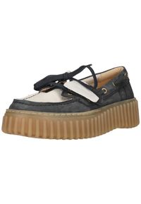 CLARKS Schnürschuhe Torhill Boat blauw-beige