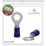 Quadrios 22C448 Ringkabelschoen Dwarsdoorsnede (max.): 2.5 mm² Schachtdiameter: 6.5 mm Deels geïsoleerd Blauw 1 set(s)
