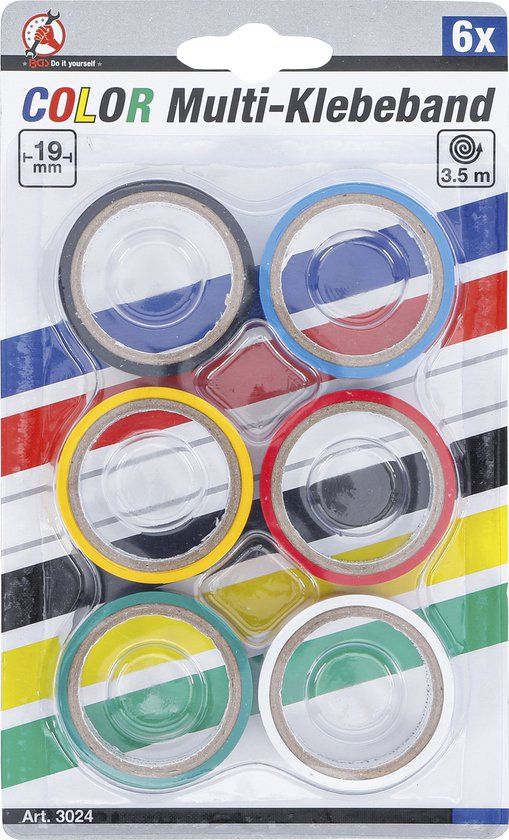 BGS Isolatietape - 19 mm x 3,5 meter - 6 rollen