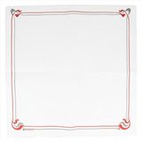 Garcia de Pou 2 x 50 servetten 40x40cm "Double Point" Wit, motief Maxim Bordeaux & Grijs
