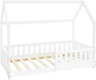 ML-Design Kinderbed Huisbed 80x160 cm Wit Dennen Hout