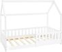 ML-Design Kinderbed Huisbed 80x160 cm Wit Dennen Hout