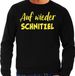 Bellatio Decorations Apres ski sweater heren - Auf wieder Schnitzel - zwart - glitter geel - wintersport S