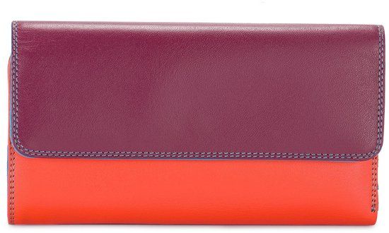Mywalit Tri-fold Zip Wallet Leren Portemonnee 17 cm - Dames - Horizontaal - pompeii