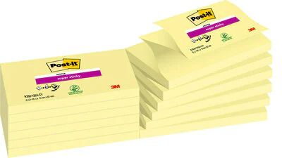 Post-it R350-12SSCY Zelfklevend Notitiepapier Rechthoek Geel 90 vel