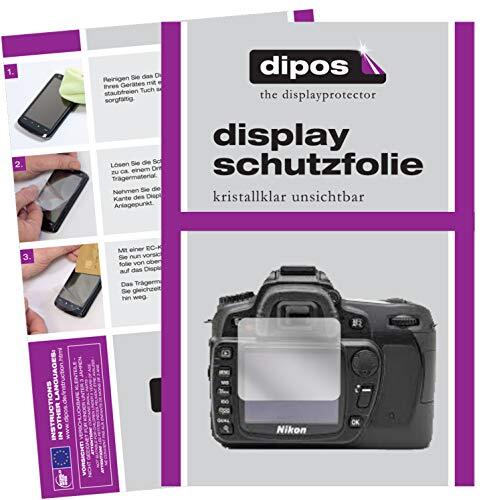 dipos I 2X beschermfolie helder compatibel met Nikon D80 folie displaybeschermfolie