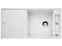 BLANCO AXIA III XL 6 S-F, SILGRANIT® PuraDur®, wit, omkeerbaar, met afvoerkraanbediening, inclusief snijplank van glas