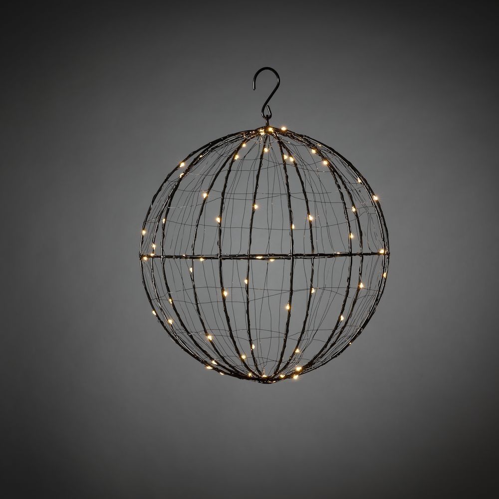 KONSTSMIDE 1794-787 - Zwarte Lichtbol - 30cm - LED