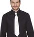 Fiestas Guirca Carnaval verkleed stropdas - wit - polyester - volwassenen/unisex