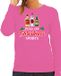Bellatio Decorations Foute kersttrui/sweater voor dames - drank humor - roze - Christmas spirits M