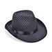 Bristol Rubies Carnaval verkleed hoed voor een Maffia/gangster - zwart - polyester - heren/dames - krijtstreep motief