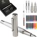 Set de stylos plume fins - Plume fine et moyenne - 18 cartouches d'encre - Convertisseur d'encre - Remplissage par seringue