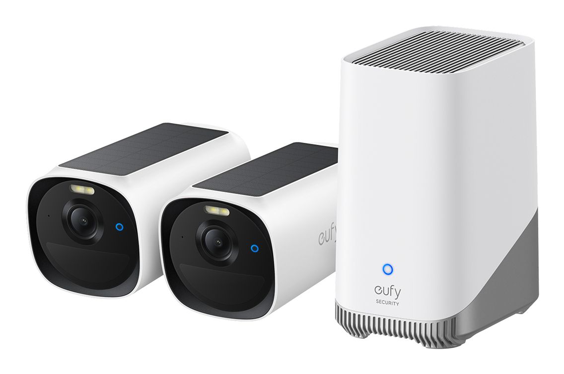 eufy E40 2-CamSet (HomeBase 3 S380) - Draadloze outdoor beveiligings camera - 2K, nachtzicht, gezichtsherkenning, lokale opslag