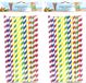 Merkloos Drinkrietjes - papier - set 100x - multicolor kleuren - 23 cm - verjaardag/feestje - Dia 8 mm