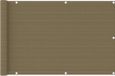 vidaXL Balkonscherm 90x600 cm HDPE Taupe