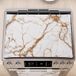PETTI Artigiani Italiani - Fornuisafdekplaat voor moderne keuken, marmereffect, wit, fornuisafdekplaat 40 x 70 cm, 100% Made in Italy
