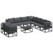 vidaXL Tuinbank Zwart Aluminium