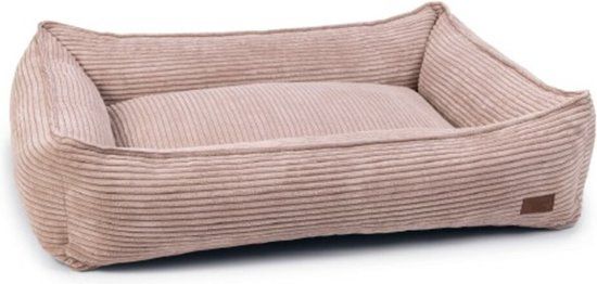 Designed by Lotte Ribbed Hondenmand - Roze - 95x80x23 cm