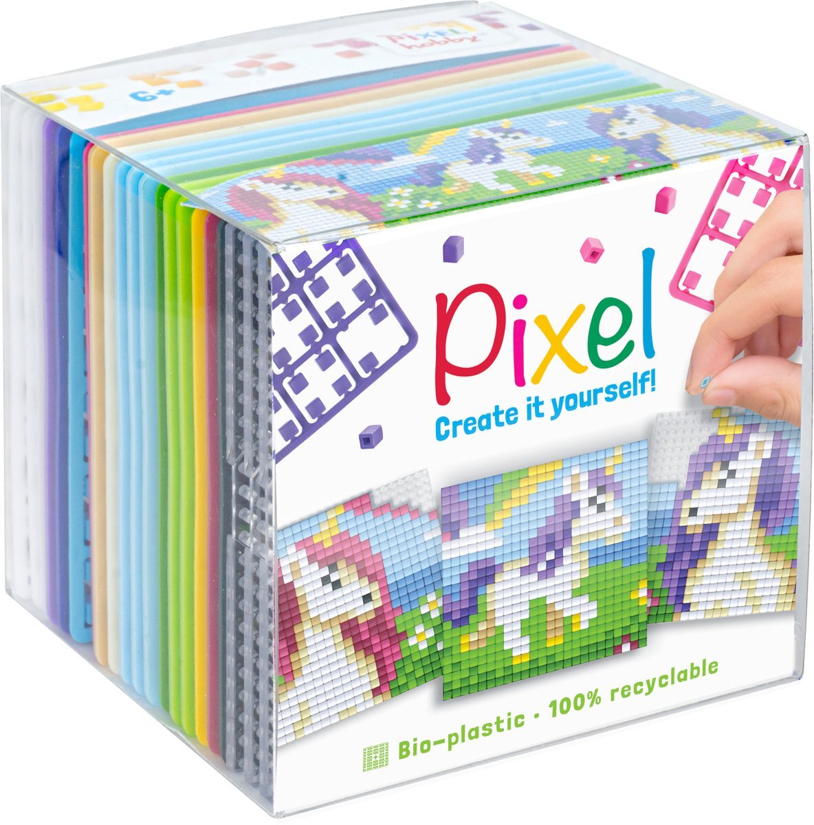 PIXELHOBBY Pixel Create it yourself kubus setje unicorns