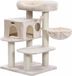 And OutdoorMatch Luxe poteau griffoir pour chats Ollie - Beige - 70x60x112cm