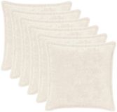 vidaXL - Taie d'oreiller - 6 pièces - Bois - Blanc - 30 x 30 cm - Fausse fourrure de lapin