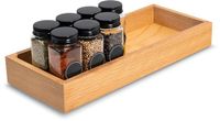Creative Deco Houten opbergdoos | 36 x 15 x 5 cm | Houten organisatiedoos | Beukenhout | Dienblad voor snuisterijen, kostbaarheden, kruiden