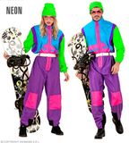W Otto Retro Snowboarder Kostuum L Polyester Paars Unisex