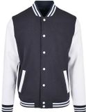 Build your Brand Basic College Jacket BYBB004 - Navy/White - XXL