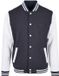 Build your Brand Basic College Jacket BYBB004 - Navy/White - XXL