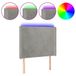 VidaXL Hoofdeind & Voeteind Licht Grijs 183x16x78/88 cm Polyester/Hout
