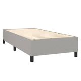 vidaXL Boxspringbed met matras, stof, lichtgrijs, 90x190 cm