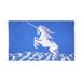 AZ FLAG Blauwe eenhoorn 150x90 cm Polyester 100D 2 Ringen
