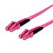 Telegärtner 100011285 Câble de raccordement fibre optique 1,00 m violet [1x fiche LC - 1x fiche LC] 50/125 µ Mul