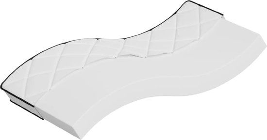 VidaXL Schuimmatras met hoge veerkracht Mini Single size Zacht Polyester Zwart, Wit