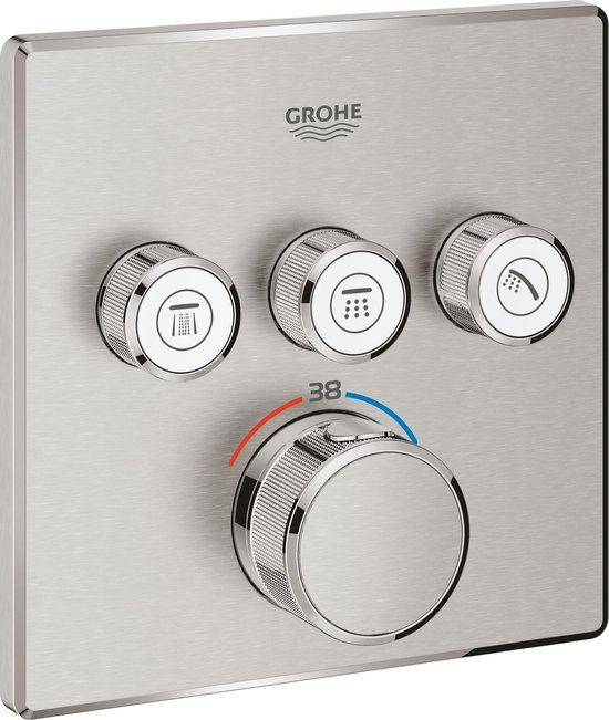 GROHE Grohtherm SmartControl Douchethermostaat - Opbouw - RVS Look