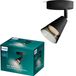 Philips Spot mural pour fente Noir Métal GU10 LED