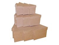 Set van 3 papiermachébomen van 18, 23 en 30 cm.