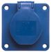 PCE Legrand Inbouwstopcontact 10/16A, 2 polig + aarding, 230V / 70x70 / blauw, model 108-7b