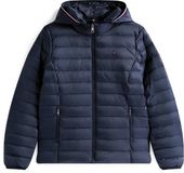 Tommy Hilfiger Dames Gewatteerde Jas met Capuchon - Blauw - S